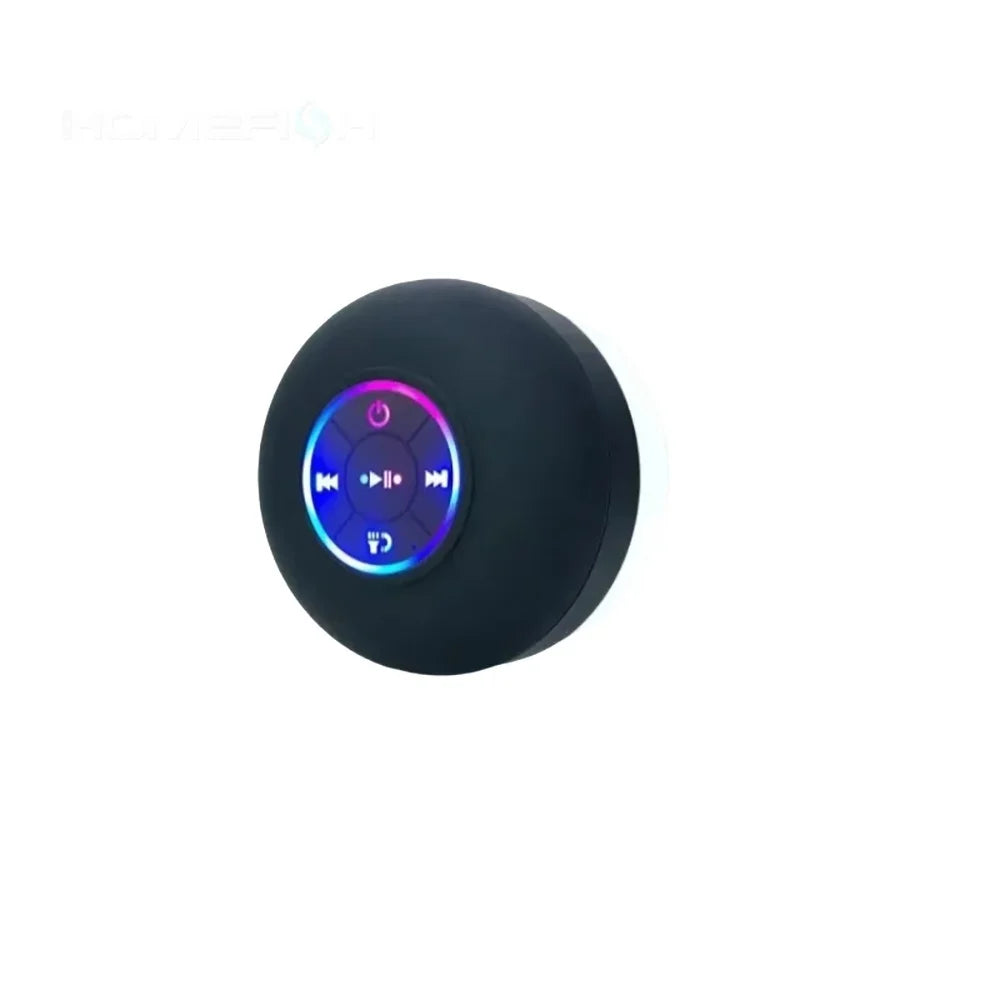 AquaBeat Mini: Waterproof LED Bluetooth Speaker with Powerful Sound & Suction Cup Mount